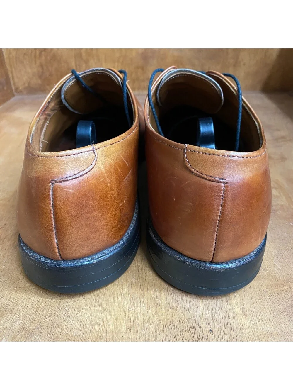 Allen Edmonds Park Avenue Mens 12.5 C Oxford Dress Shoes Brown Leather Cap Toe